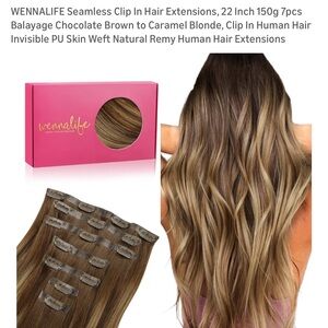 Chocolate Brown to Caramel Blonde Hair Extensions